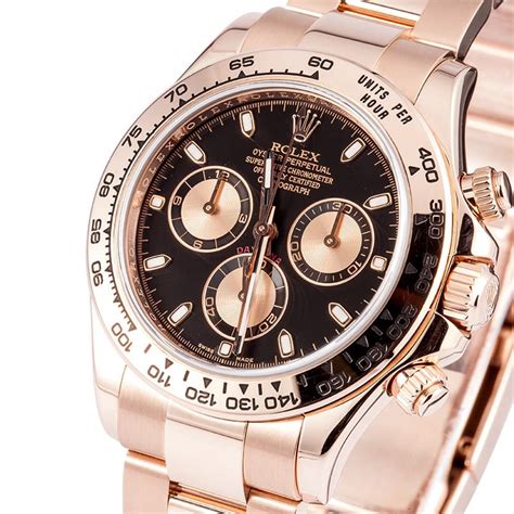 rolex daytona pink gold leather